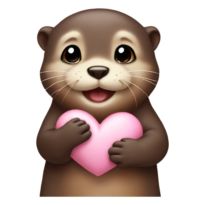 Otter Baby sending love sticker