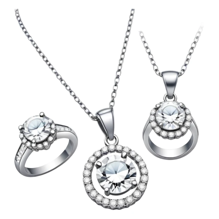 diamond ring necklace earrings jewelry sticker