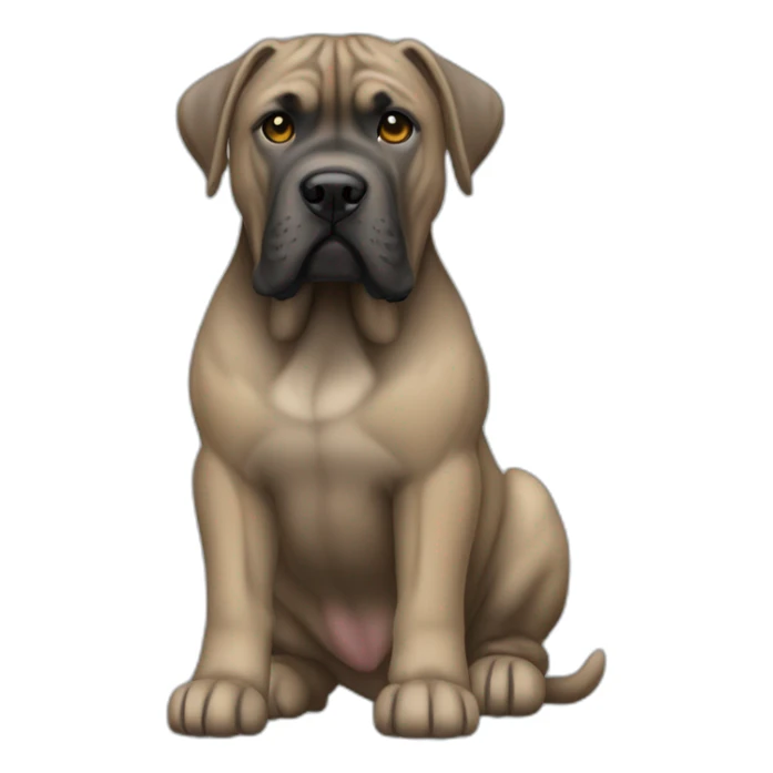 dog Cane Corso color fawn full body sticker