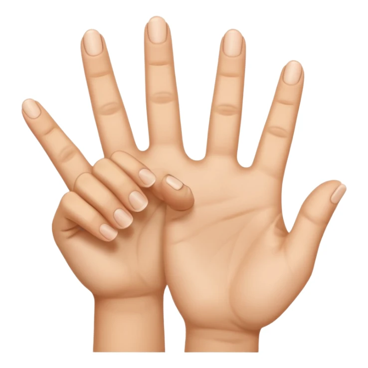 hand emoji with 3 fingers up sticker
