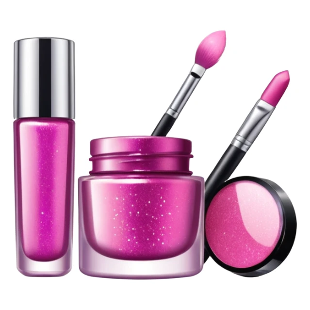 few beauty products and sparkles sticker