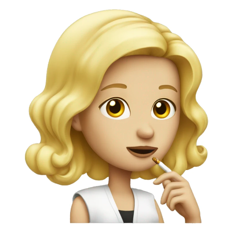 Blond girl smoking sticker