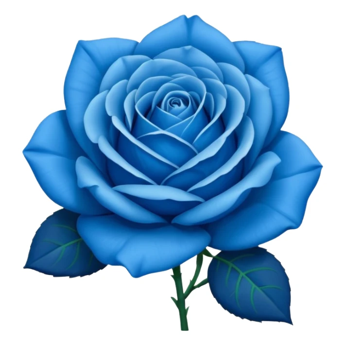 single blue rose blossom emoji sticker