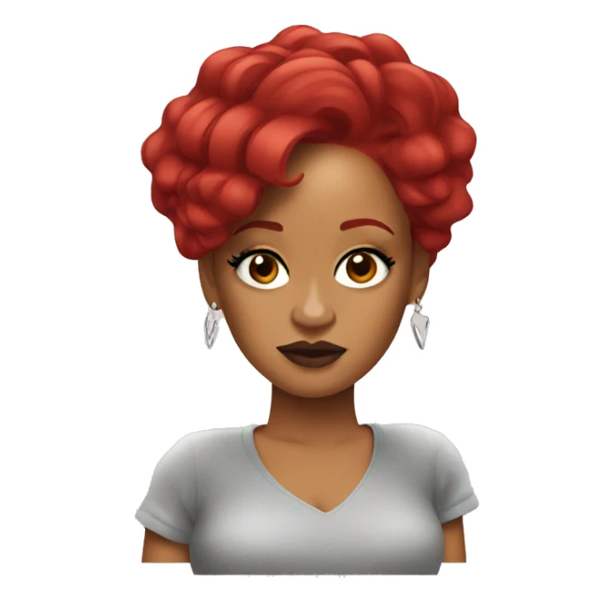 Rihanna with red hair  sticker