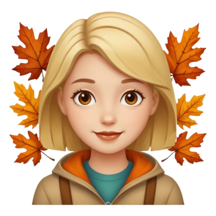 fall happy girly emoji artsy  sticker