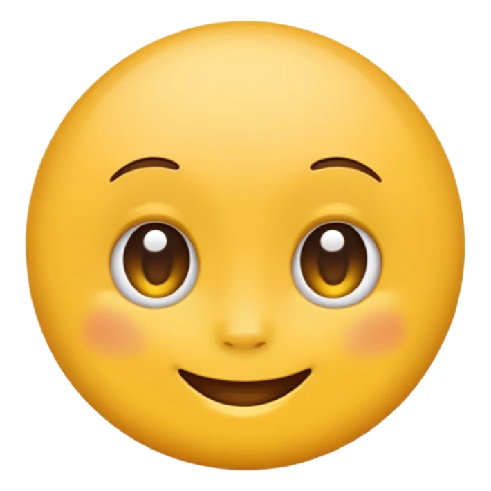 Emoji, yellow round teasing smile sticker