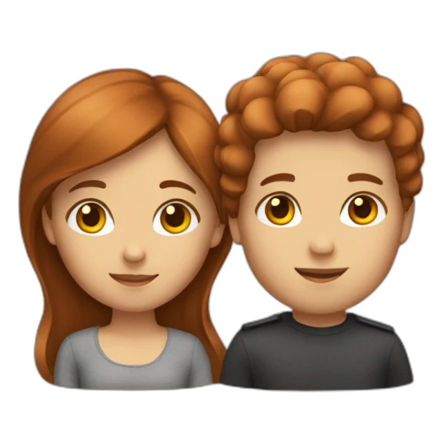 couple with chestnut hair sticker
