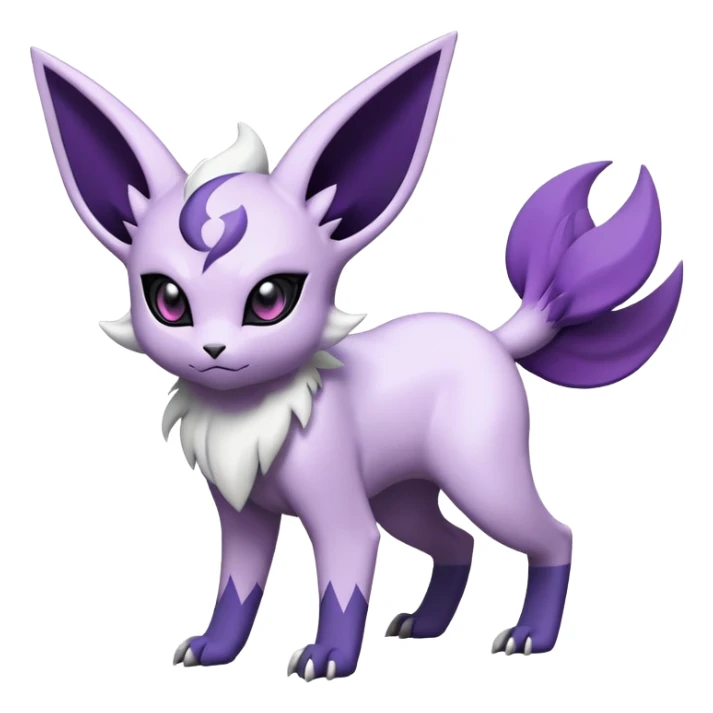 Espeon-Absol-Pokémon-Fakémon-hybrid-creature (full body) sticker