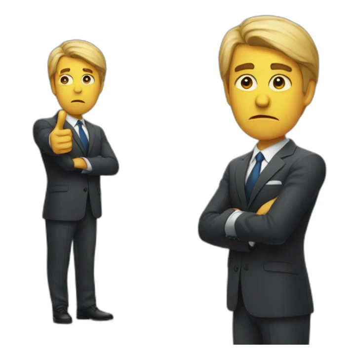 dissapointed man in suit pointing at you sticker