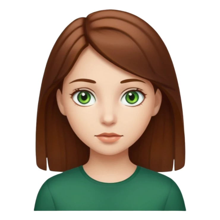 Chief girl with green eyes and brown hair  sticker