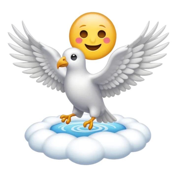 Quiero un emoji de la paz con una paloma blanca y un círculo sticker