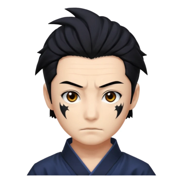 Tanjiro with scar on head from demon slayer sticker