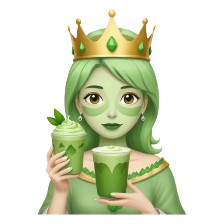 i want an emoji for a matcha queen sticker