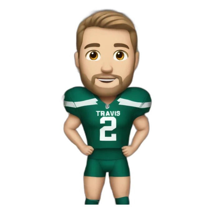 travis kelve in football jersey sticker