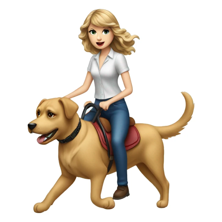 taylor swift riding a dog sticker