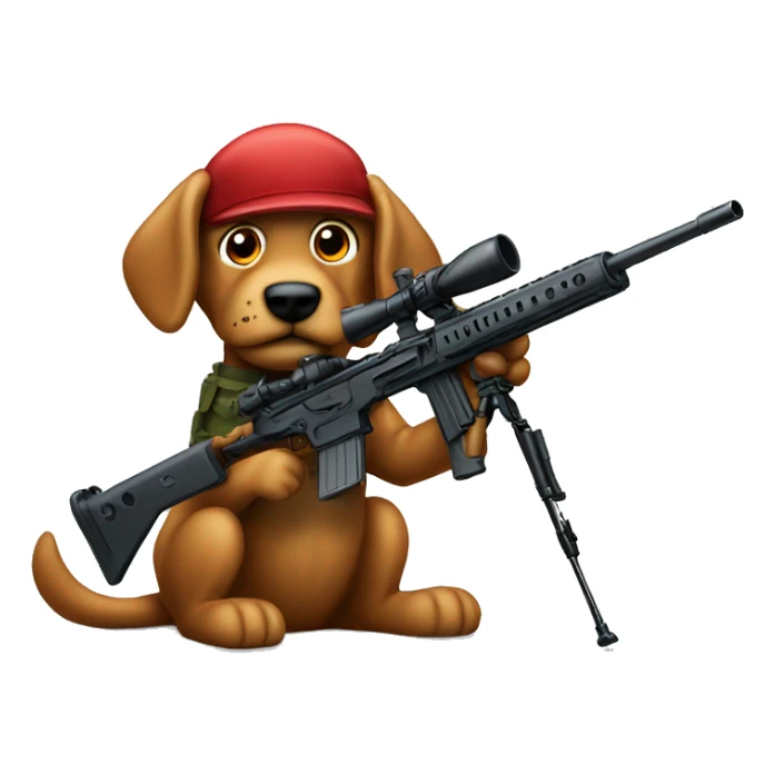 Clifford red dog humanoid military sniper sticker