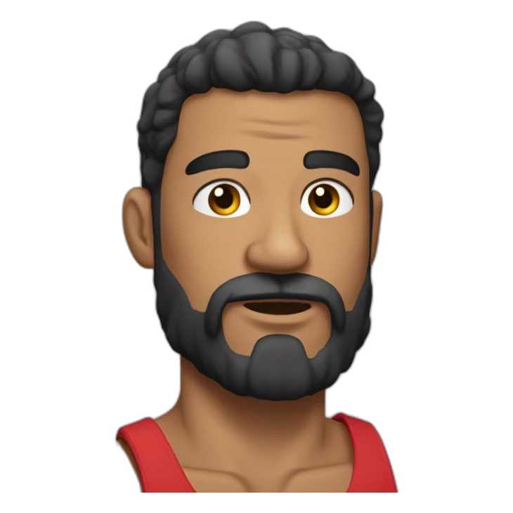 Boxeur chauve avec une petite barbe sticker