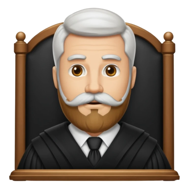 I need a man judge with beard and moustache sticker