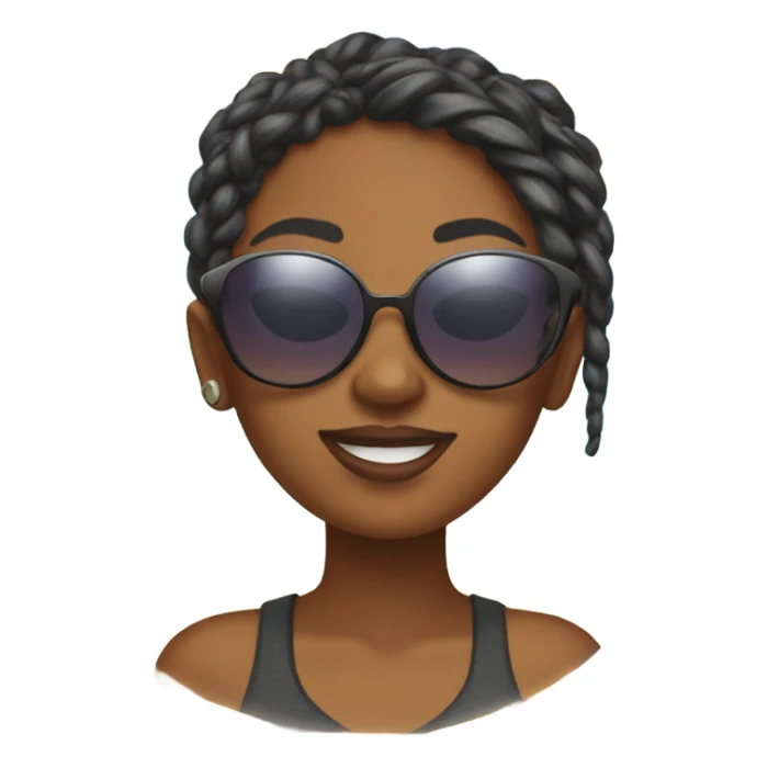 cool girl in the sun sticker