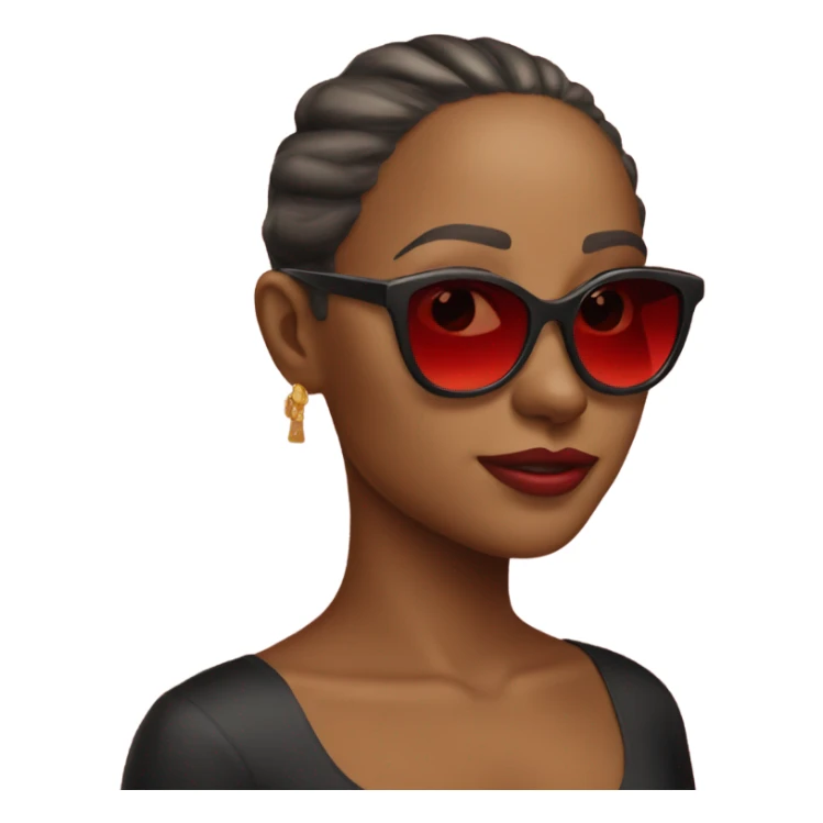 Rich girl wearing red sunglasses  sticker