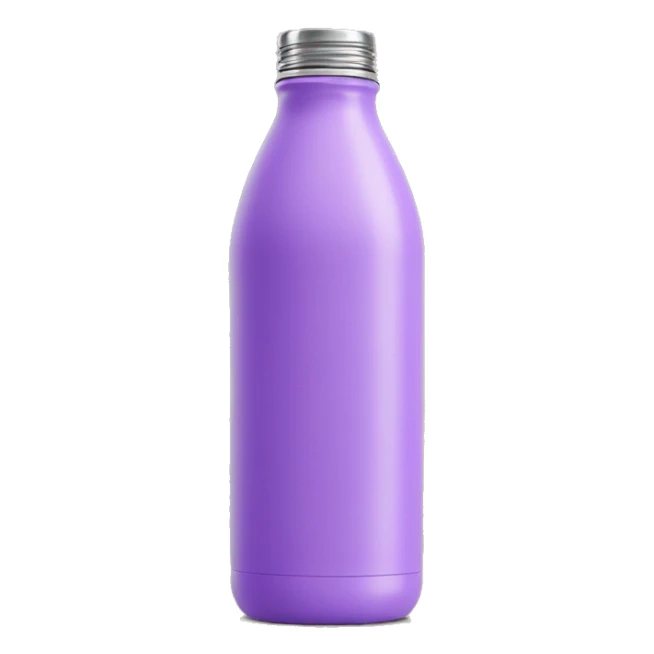 Waterbottle light purple screw top silver lid sticker