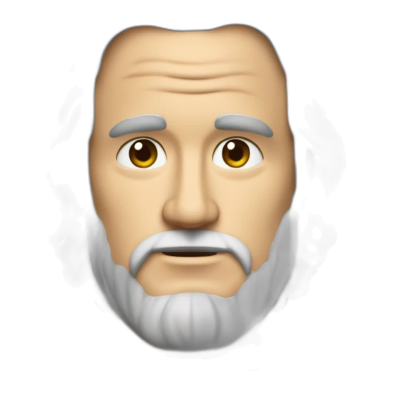 Cabeza de Marlon Brando sin pelo y con barba corta sticker