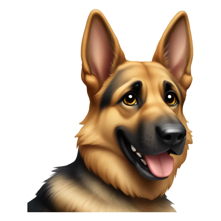 German shepherd sticking up the middle finger sticker
