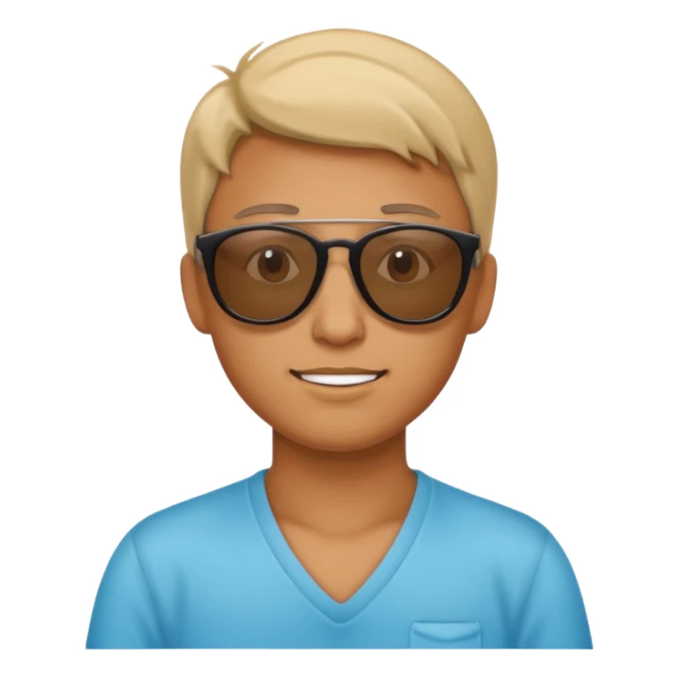 Twitch emoji showing a face with a cool expression, wearing sunglasses, representing a cool or relaxed demeanor sticker