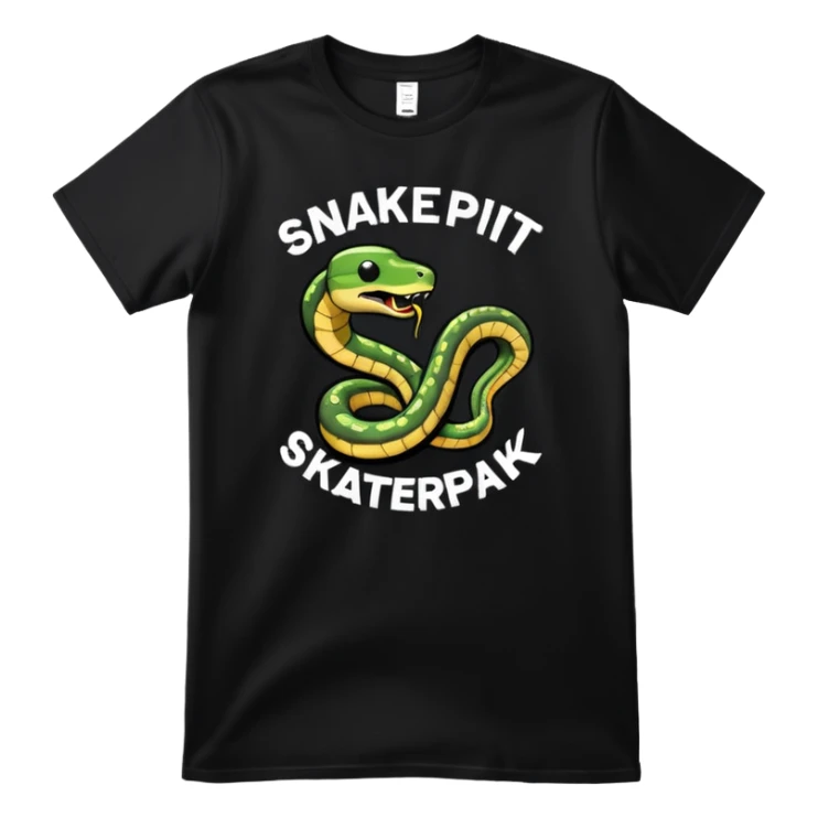 t-shirt-that-says-snakepit-skatepark sticker
