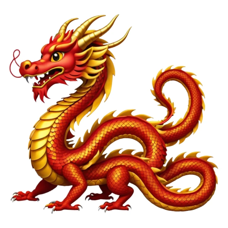 chinese dragon happy new year sticker