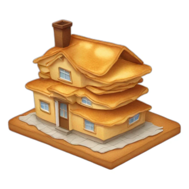 A House built out of pancakes  sticker