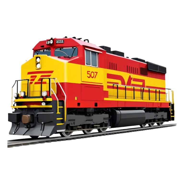 Diesel Locomotive - EMD SD70 (Model Year: 2021) (Iconic colour: Red and yellow) sticker