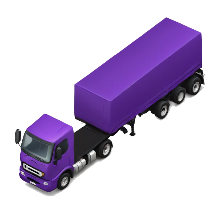 purple truck with black trailer sticker