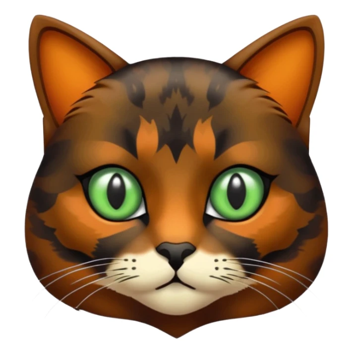 dark tortoiseshell cat pale green eyes sticker