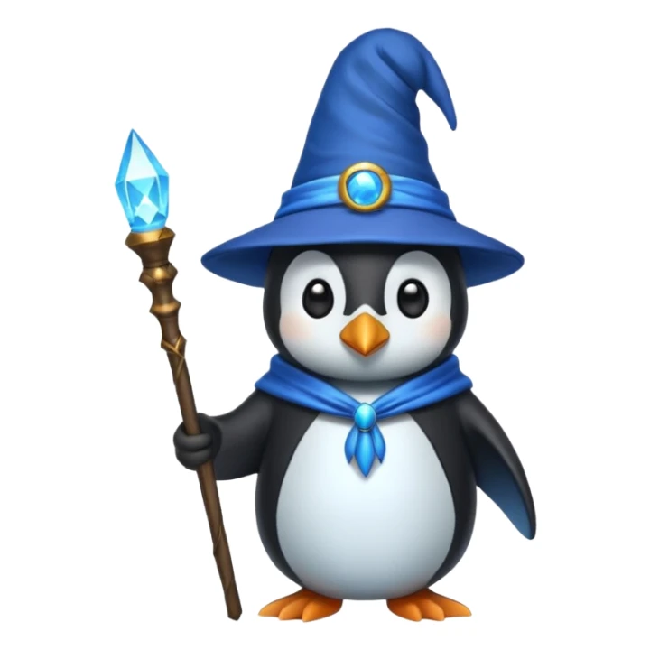 Penguin Wizard sticker