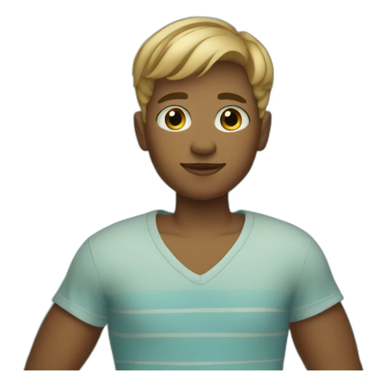 boys by the pool short dark blonde hair sticker