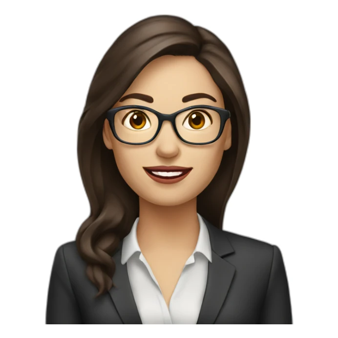 woman business analyst brunette sticker