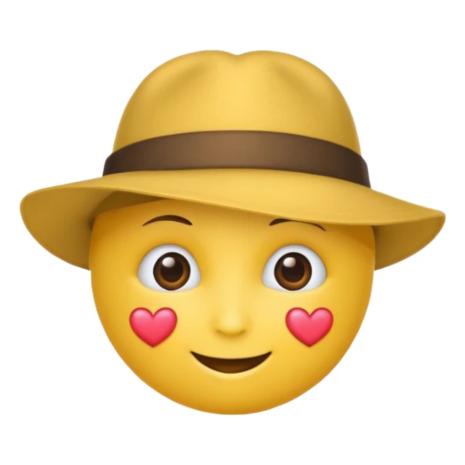 heart eyes with hat sticker