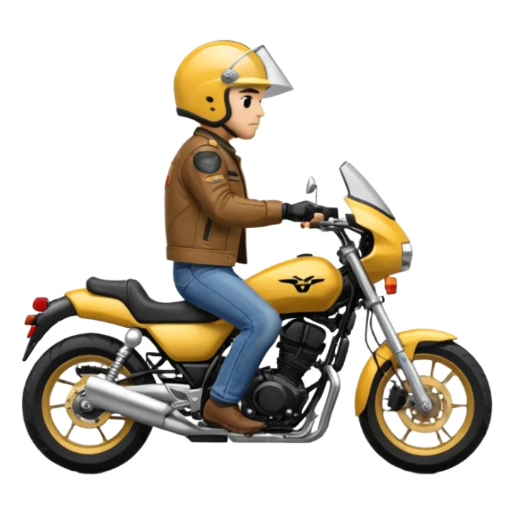 Man riding yamaha suzuki fiero motorcycles  sticker