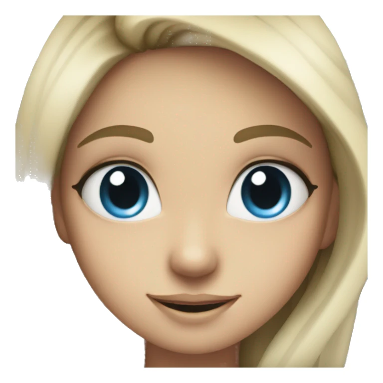 smiling girl by the ocean blue eyes sticker