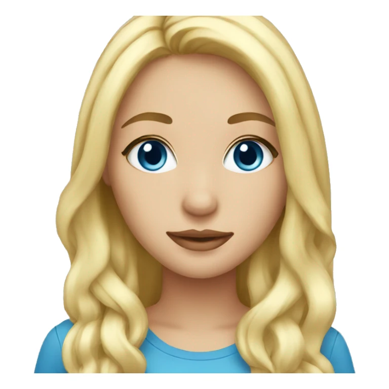 blonde girl blue eyes sticker
