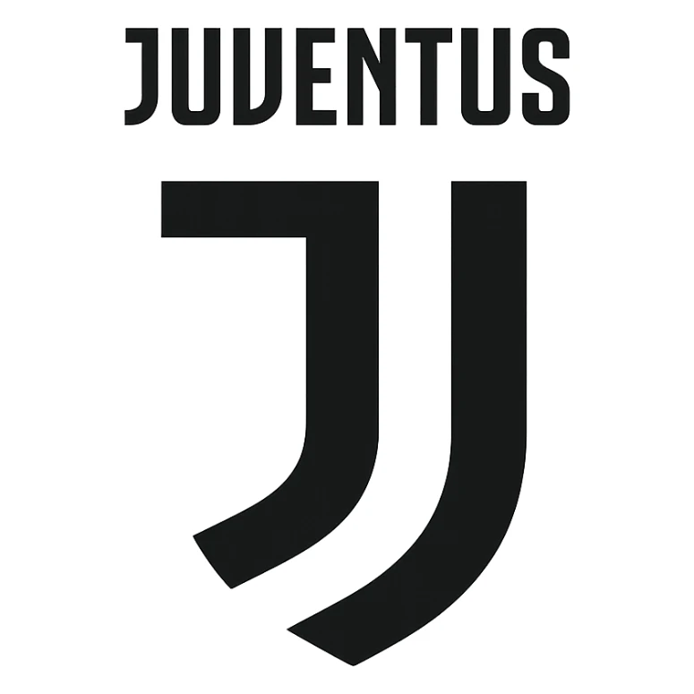Juventus football club logo in classic black and white sticker
