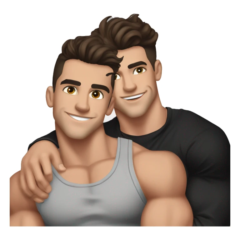 Grayson Dolan, tank top, muscular, embracing skinny brunette boyfriend sticker