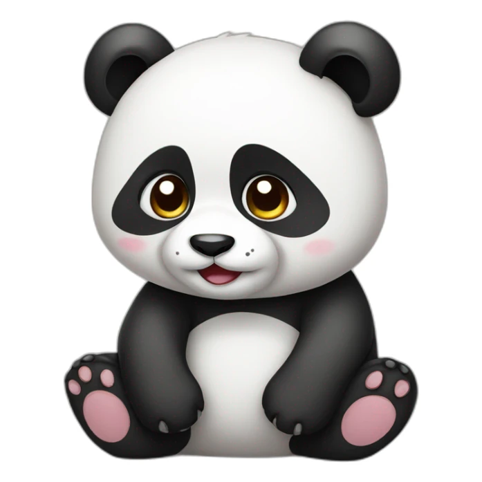 cute panda cartoon sticker