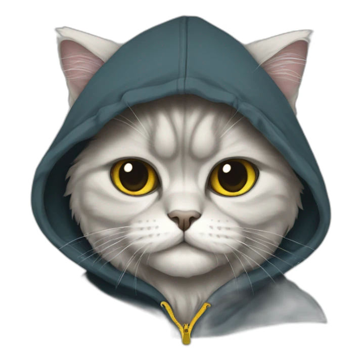 Persian cat wearing hoodie sticker