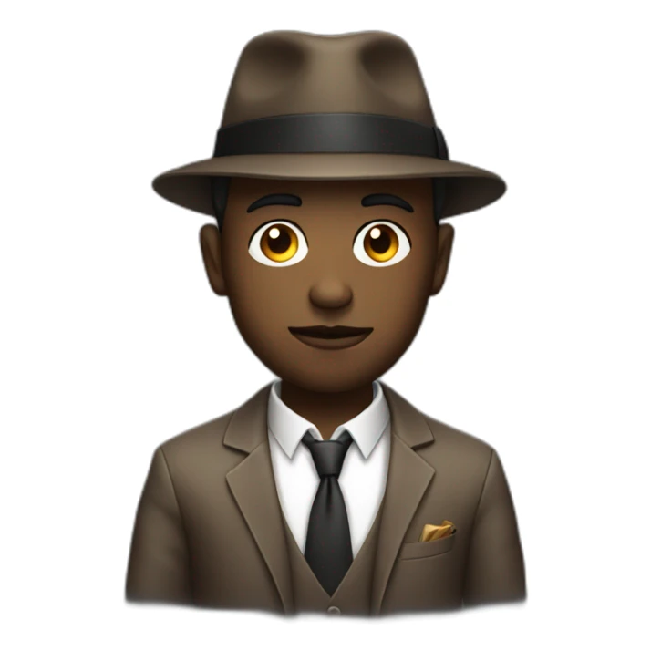 young gangster boss with cigar sticker