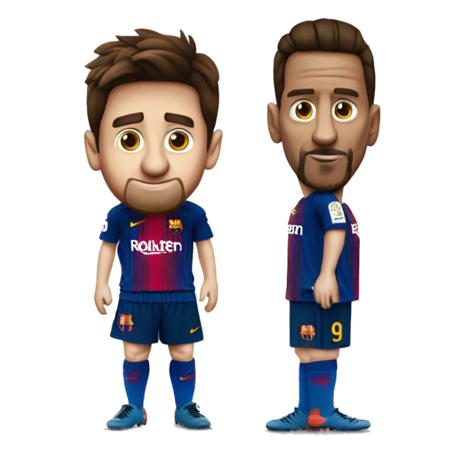 Creame a Lionel Messi con la camisa del Barcelona  sticker