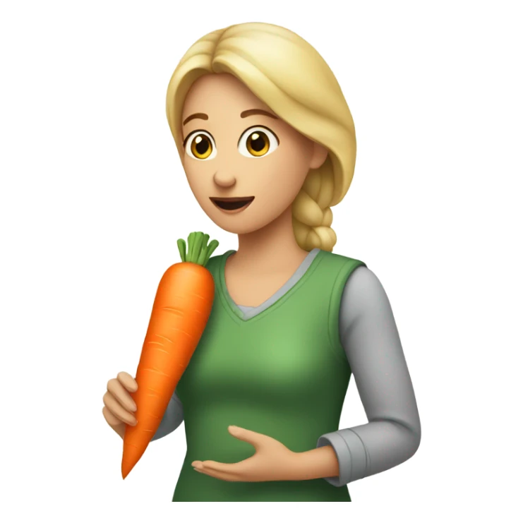 Women eating carrot sticker