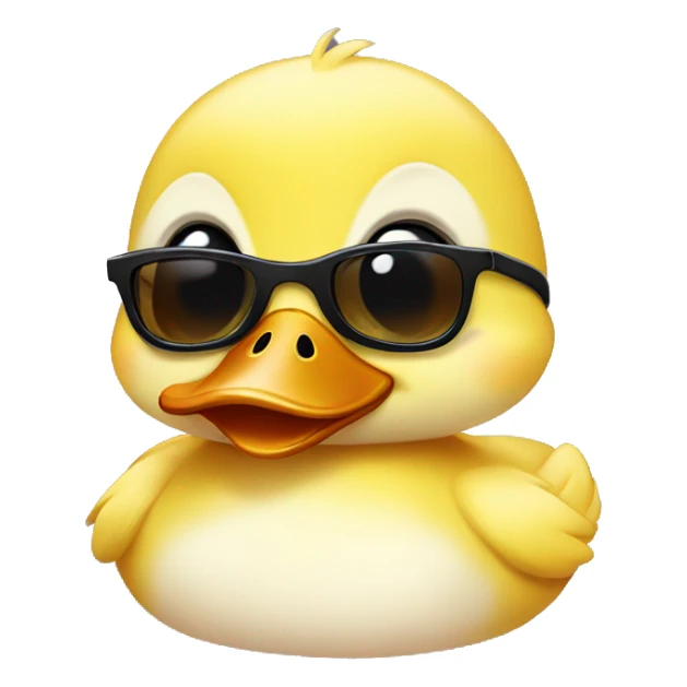 Baby duck with sunglasses sticker