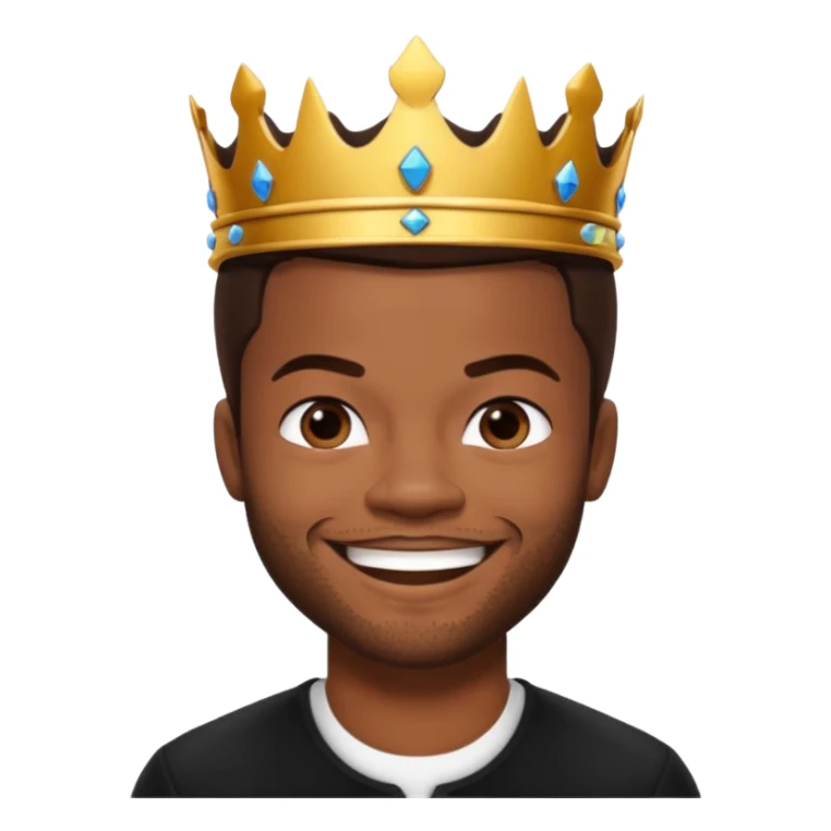 King Bach with dark brown hair sticker